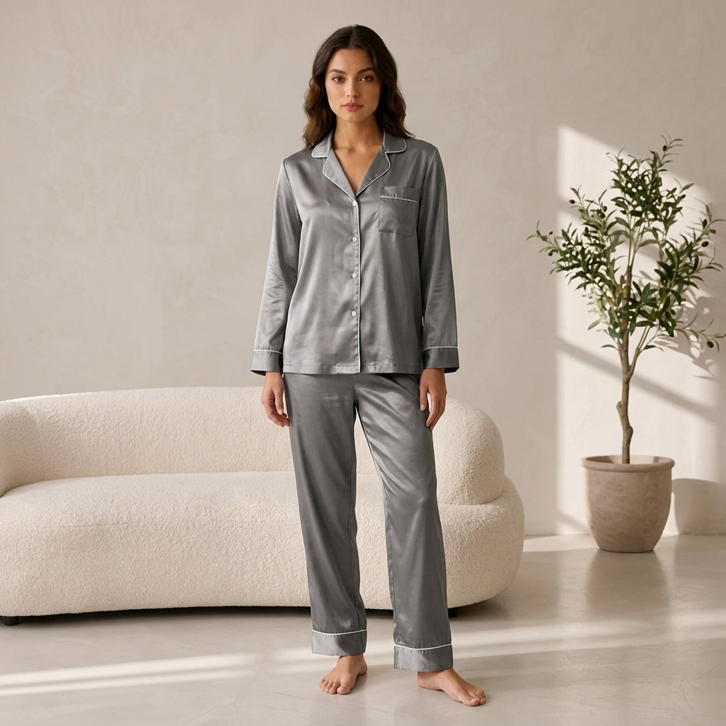 PLAIN SILK - GREY