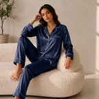 PLAIN SILK - NAVY BLUE
