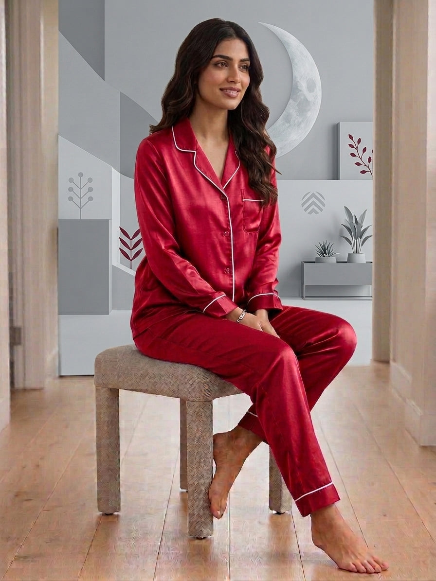 PLAIN SILK -  RED