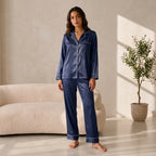 PLAIN SILK - NAVY BLUE