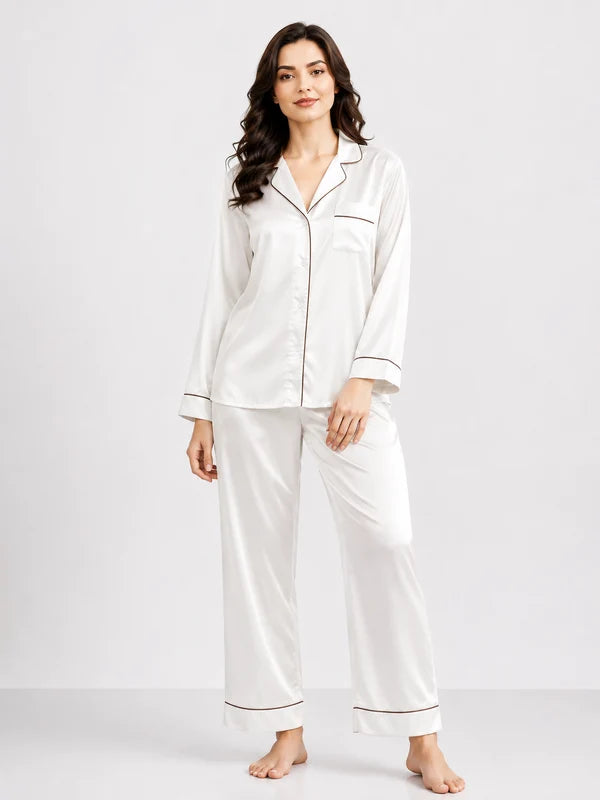 PLAIN SILK - (WHITE)